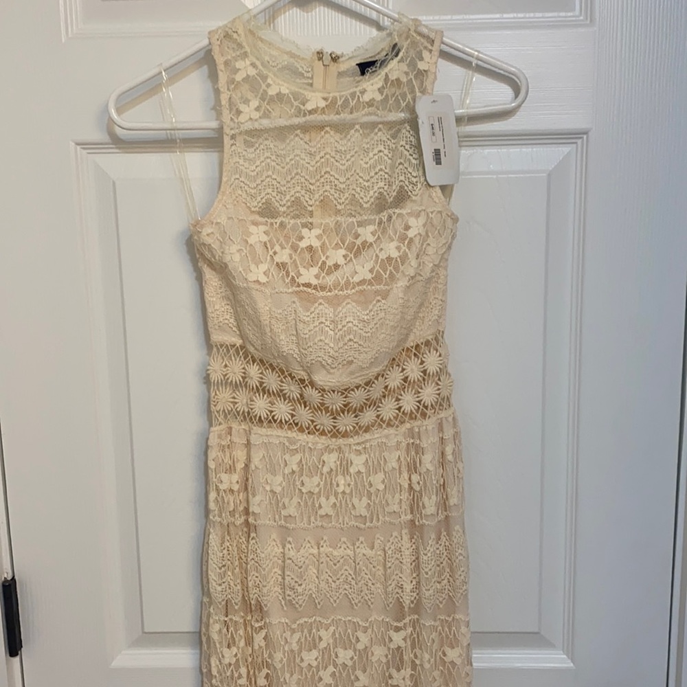 Cream Floor Length Faisca Dress